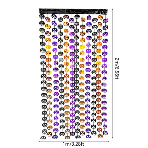 Halloween Rain Curtain 6.56ft Plastic Decor 2