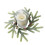 Christmas candle ring artificial pine and red berries small 8