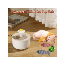 Fuente de agua para mascotas silenciosa con recirculación automática de 1.5 litros (50.72 oz).