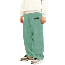 Corduroy broek voor jongens met elastische taille, rechte pijpen, comfortabele lange broek, streetwear