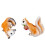 Yellow Squirrel Garden Statues 2 pcs Resin 5