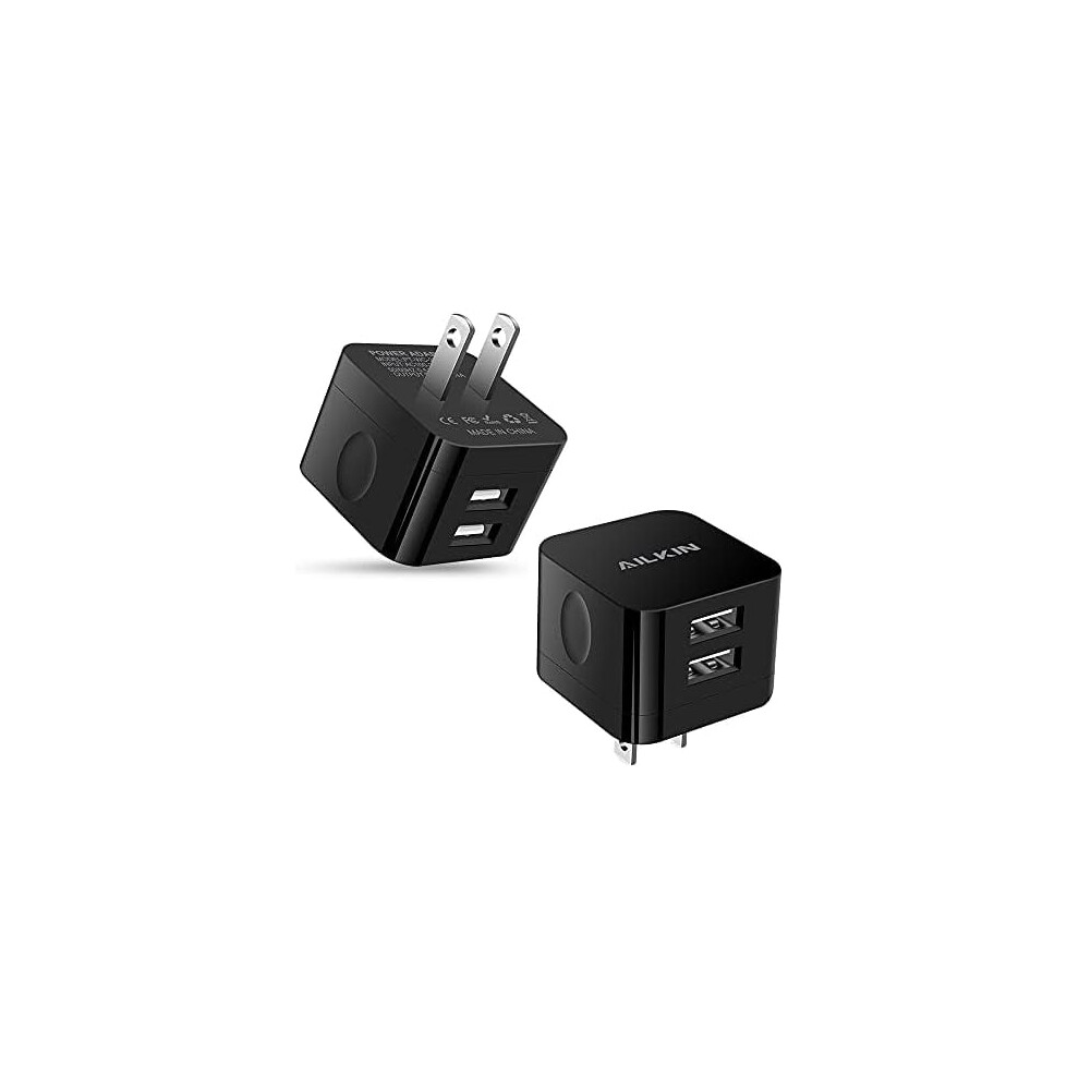 Zc2pack 2.4A Dual-Port Usb Wall Charger Â Square Flat Ac Adapter For Iphone, Samsung Galaxy, Lg Stylo, Google Pixel (Compatible With) 9426043086381