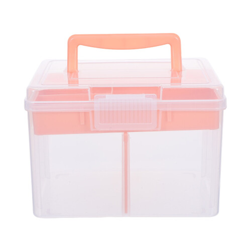 Double Layer Cosmetic Organizer Box Transparent