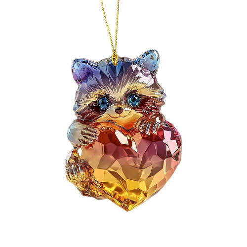 Valentine's Day Cat Dog Rabbit Acrylic Keychain3pcs 1