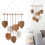 Boho Chic Macrame Wall Hanging – Woven Tapestry for Bedroom, Compatible with Boho Decor, Leaf & Feather Design 1