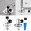 Washing Machine Floor Drain Adapter, ABS 3-Way Tee 2