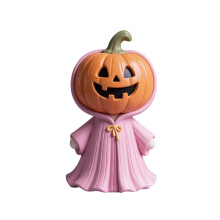 Zucca rosa a forma di fantasma da 2,8 pollici