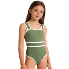 Girls Swimsuit,Girls Striped Tank Swimsuit Summer Beach Casual Design Swimsuit Tank Top for Teen Big Kids Youth,Tankini Swimsuits,13-14 Years,Green