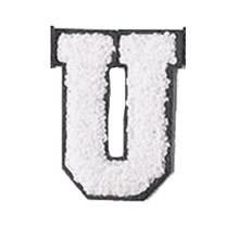 Écusson universitaire en chenille blanche, 7 cm (2,75 pouces)