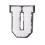 Écusson universitaire en chenille blanche, 7 cm (2,75 pouces) 1
