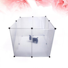 White Plastic Pet Cage with Slide Bolt Latch for and Small Animals Housing