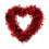 15" Lighted Heart Wreath, Red Plastic Decor 2