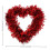 15" Lighted Heart Wreath, Red Plastic Decor 3