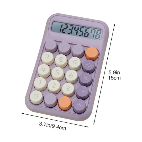 Mechanical Switch Calculator with Large LCD Display Big Button, Mini Cute Calculator 4 Function Basic Calculators for School Home Office Business 2