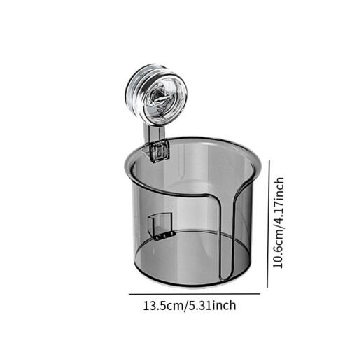 Tissuehouder met zuignap – Transparant PP, 13,5 x 10,6 cm 2