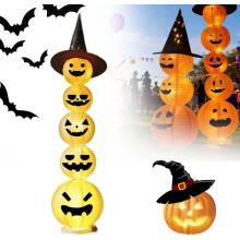 LED Lighted Pumpkin Decoration Outdoor Indoor Metal Frame