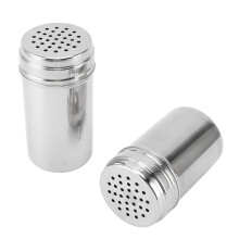 Shaker à épices en acier inoxydable 304, 9,1-9,9 oz, argenté, ensemble de 2 pièces