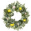 Yellow Lemon Wreath with Lamb Ears Leaves 40cm 1