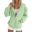 Women's Hoodie Jacket Light Green Oversize L 4
