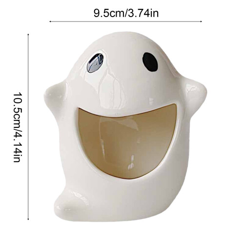 Ceramic Ghost Candle Holder 3.74 x 4.14 in 2
