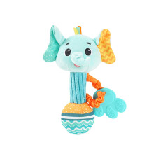 Soft Baby Rattles 0-12M, Hand-Grab Sensory Shakers & Teething Toys, Plush Animal Toys Compatible with Newborns