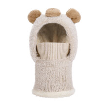 Eläinten Korva Fleece Huppu Kauluri Beige