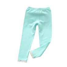 Toddler Baby Girls Solid Color Ruffled Pants Soft Leggings Trousers Cute Casual Outfit for Play and Everyday Wear,Z02 Green,2-3 Years