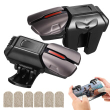 Fundas para dedos para videojuegos, color gris y blanco, 1 par.