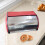 Bread Box Multipurpose Bread Bin with Roll Lid Bread Keeper Bread Storage Holder Pink 6