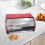 Bread Box Multipurpose Bread Bin with Roll Lid Bread Keeper Bread Storage Holder Pink 8
