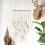 Boho Chic Macrame Wall Hanging – Woven Tapestry for Bedroom, Compatible with Boho Decor, Leaf & Feather Design 4
