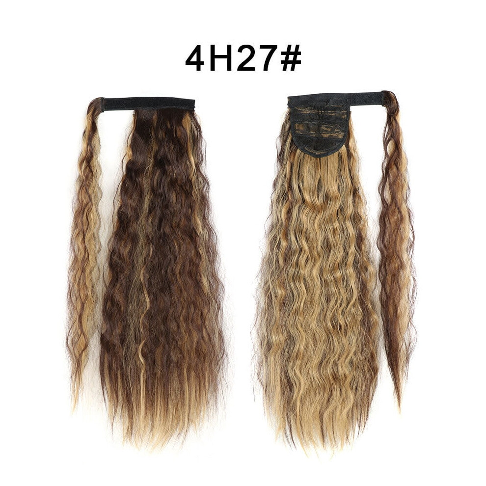 Unisex Tereshar Synthetic Corn Wave Ponytail Extension Clip In Long Wavy Curly Wrap Around Pony Tail Heat Resistant Hairpiece For Women