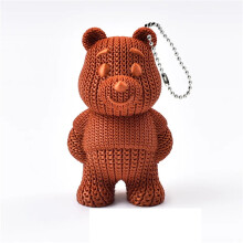Chaveiro de Urso Decorativo Impresso em 3D - Conjunto com 3 peças