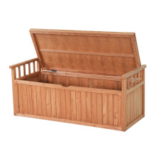 BIRCHTREE Wooden Garden Bench 2 Seater Storage Box with Lid Outdoor Patio Deck