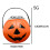 Κουβάς με γλυκά κολοκύθας για το Halloween με λαβή 4