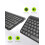 CTU-301 Bluetooth+2.4G Keyboard & Mouse Combo w/ Tablet Holder, compatible with iPad/MacBook/Windows/iOS/Android, Black 6