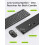CTU-301 Bluetooth+2.4G Keyboard & Mouse Combo w/ Tablet Holder, compatible with iPad/MacBook/Windows/iOS/Android, Black 7
