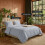 Imperial Rooms (Silver, King) 4 Piece Duvet Covers Bedding Set Fitted Bed Sheets 1