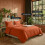 Imperial Rooms (Rust/Orange, Single) 4 Piece Duvet Covers Bedding Set Fitted Bed Sheets 1
