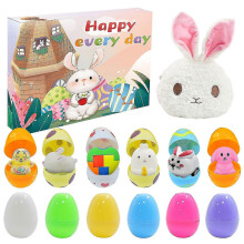 Easter Egg Plastic Eggs Funny Easter Egg Toys Funny Plastic Surprise Eggs Easter Basket Stuffers for Toddler Boys Girls Egg