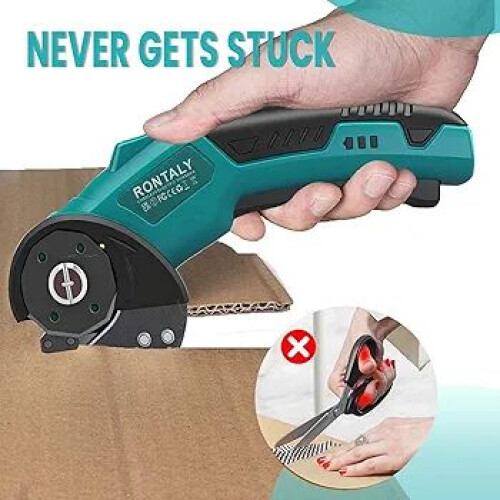 Cordless Leather Scissors with 2 Blades, Electric Cutting Tool. 1