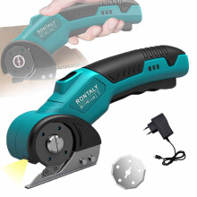 Cordless Leather Scissors with 2 Blades, Electric Cutting Tool.