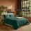 Imperial Rooms (Green Emerald, Double) 4 Piece Duvet Covers Bedding Set Fitted Bed Sheets 1