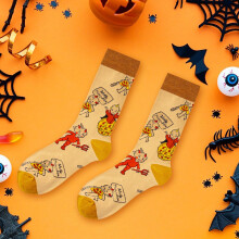 Halloween cartoon knee-high socks unisex 1 pair