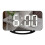 6.7" LED Alarm Clock with USB Ports, Mirror Surface & Auto 1