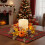 Yellow Plastic Candle Ring Garland with Pumpkins and 1