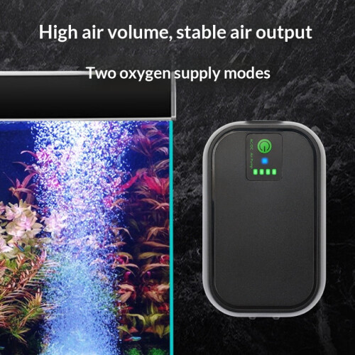 Oplaadbare USB-aquariumluchtpomp – 2000mAh-batterij, 2