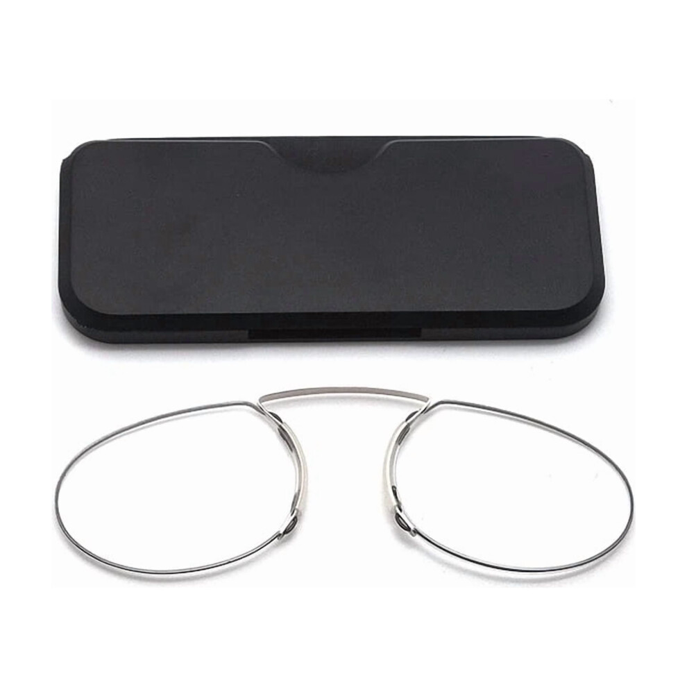 Black Chains Reading Glasses Armless Readers Rectangular Lightweight Thin Steel Frame Reading Glasses +2.0