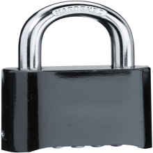 Set-Your-Own Combination Padlock, Die-Cast, Black (Pack of 2)