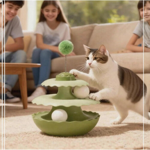 Kattenbal met wiebelende basis (1 stuk)